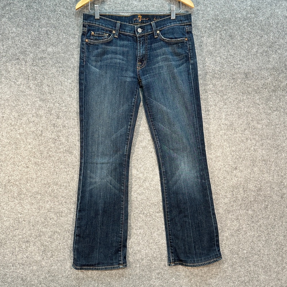 7 For All Mankind Women’s Boot Cut Jeans - Dark Blue Wash